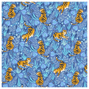 135 Jersey Dschungel Tiger blau