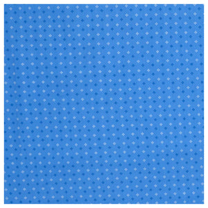 Baumwolle Kleine Rauten Blüten blau