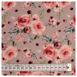 Waffelstoff Jersey Digital Rosen sand