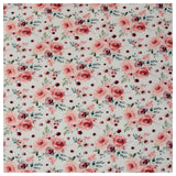 Waffelstoff Jersey Digital Rosen weiß