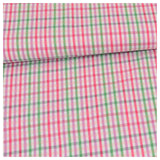 Baumwolle Karo pink / grün