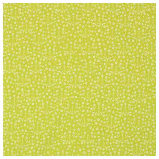 Baumwolle Blume hellgrün / weiß