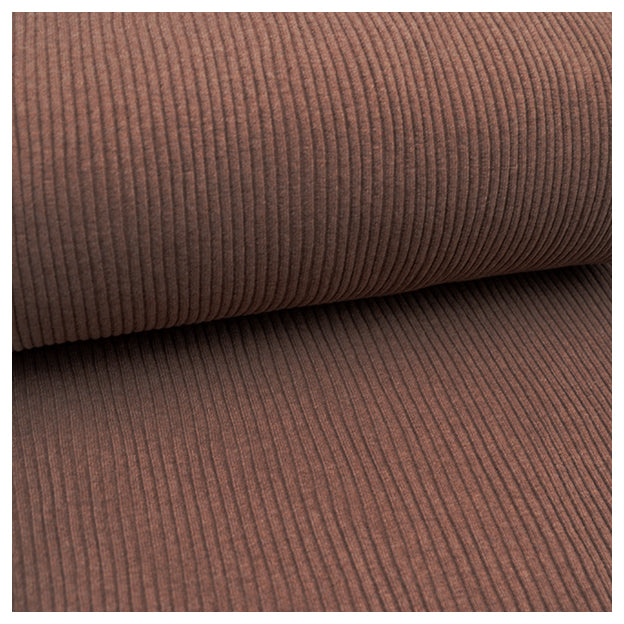 Rippbündchen braun meliert