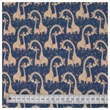 Jersey Giraffen jeansblau Digital