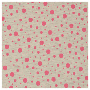 French Terry Punkte rosa und grau meliert