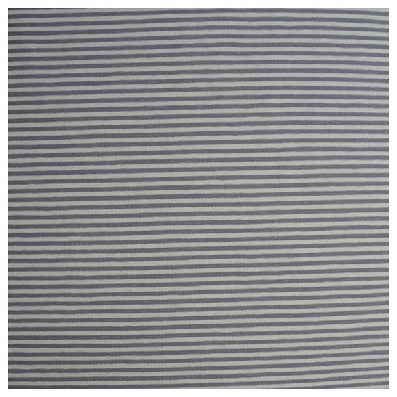Jersey Streifen grau und weiß 2mm