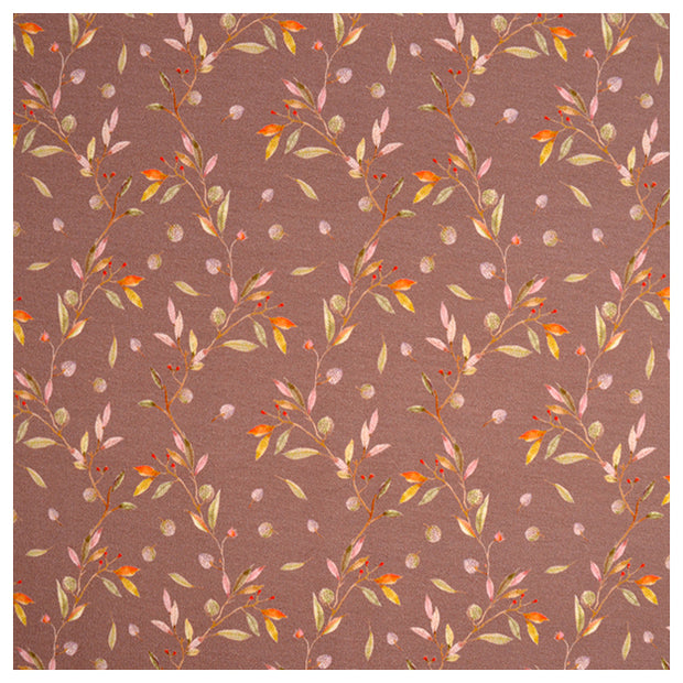 Viskose Jersey leaves braun