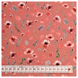French Terry Digital Blumen altrosa