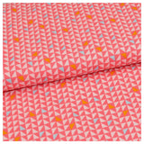 Baumwolle geometrisches Muster Dreieck rosa