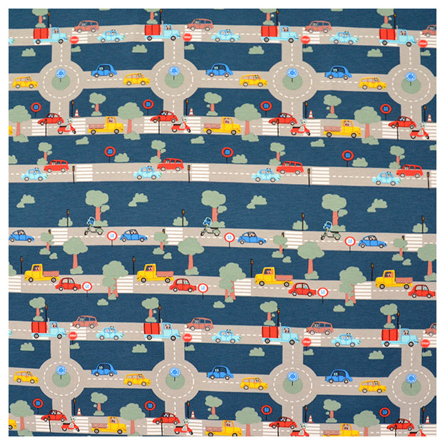 Jersey Straßen blau