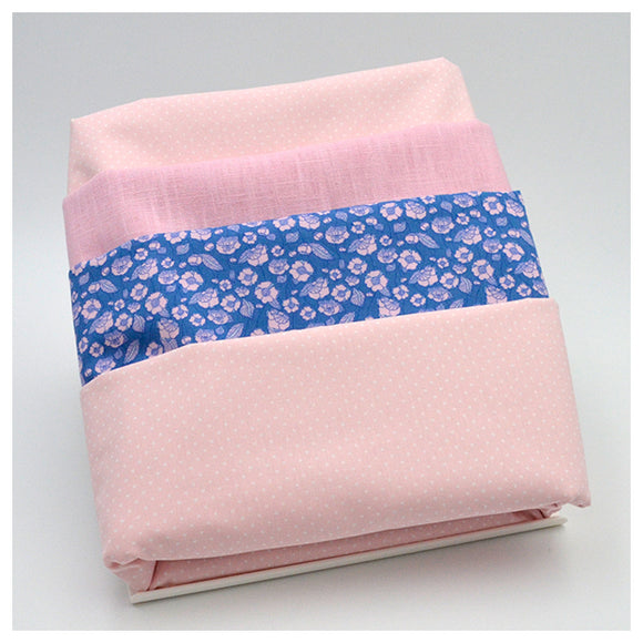 Trachten Stoffpaket in rosa mit blauer Schürze