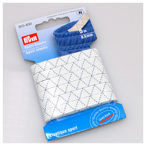 Sport-Elastic Band weiß 8,5mm/5m von Prym