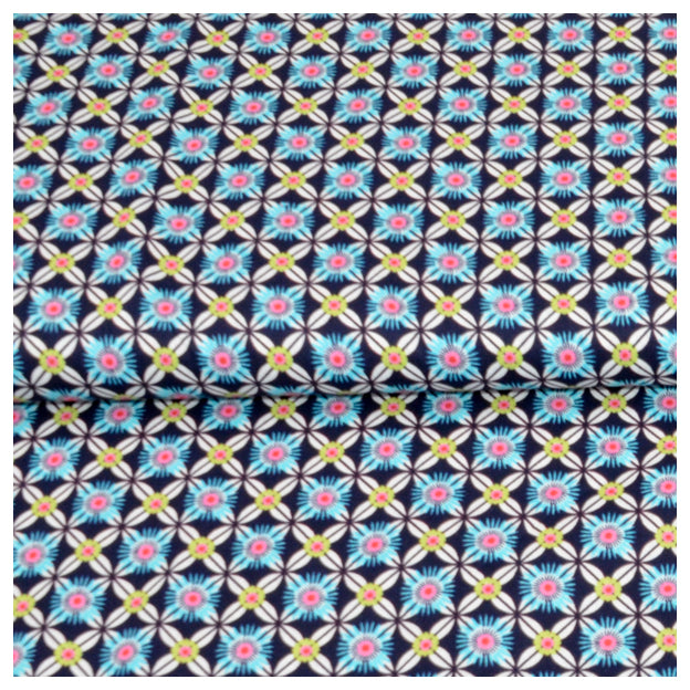 Baumwolle Fabulous Flowers navy
