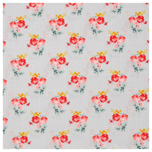 Baumwolle Charming Roses grau