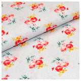 Baumwolle Charming Roses grau