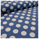 Jersey Punkte jeansblau 25mm