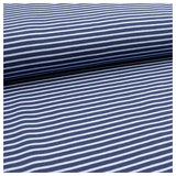Jersey Streifen hellblau und dunkelblau 5mm