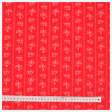 Baumwollsatin Blumen rot/weiß
