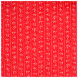 Baumwollsatin Blumen rot/weiß