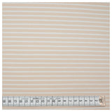 Jersey Streifen sand und weiß 5mm