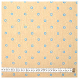 Canvas Blümchen beige/blau