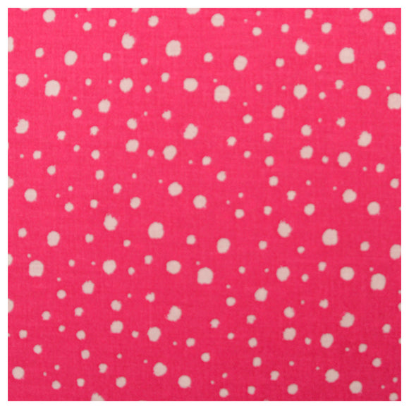 Baumwolle Tupfen unregelmäßig pink/weiß