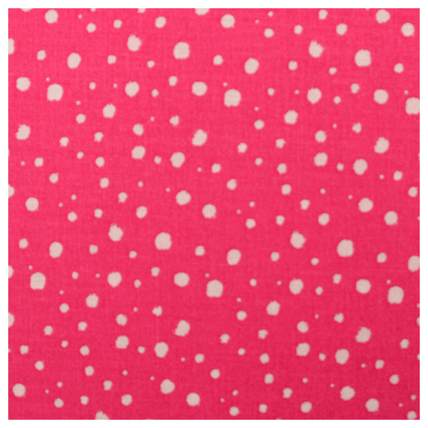 Baumwolle Tupfen unregelmäßig pink/weiß