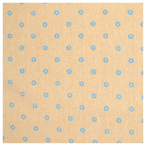 Canvas Blümchen beige/blau