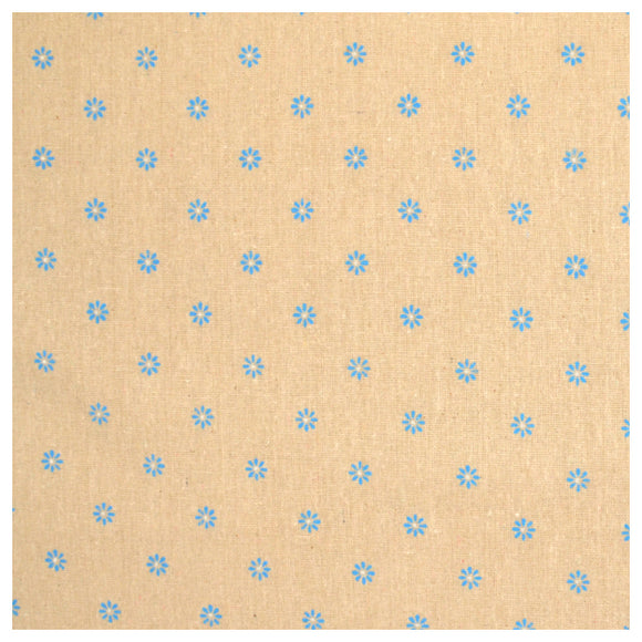 Canvas Blümchen beige/blau