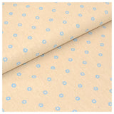 Canvas Blümchen beige/blau