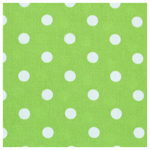 Baumwolle Tupfen grün/weiß 7mm
