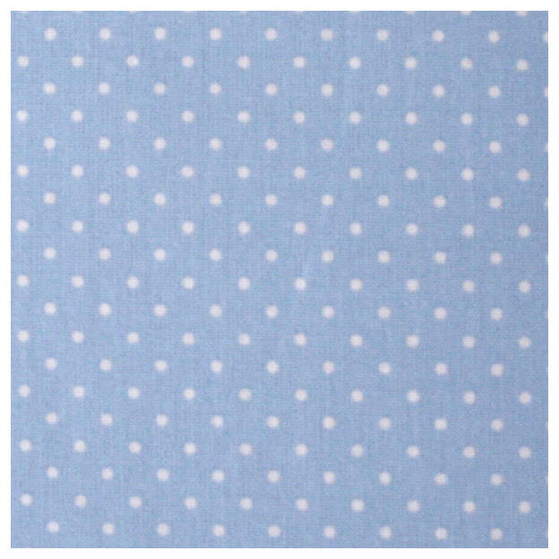 Baumwolle mini Tupfen hellblau und weiß