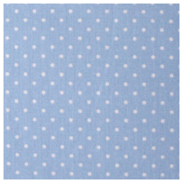 Baumwolle mini Tupfen hellblau und weiß