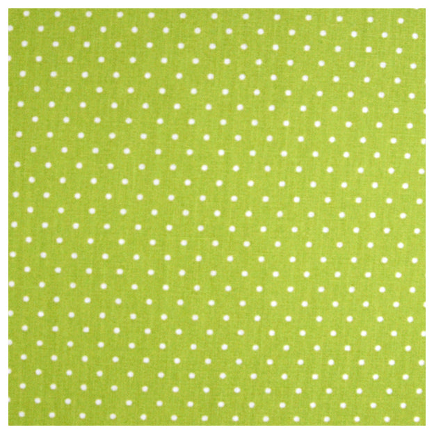 Baumwolle mini Tupfen hellgrün/weiß