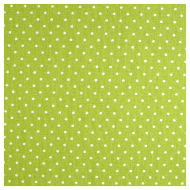 Baumwolle mini Tupfen hellgrün/weiß