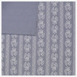 Baumwollstoff Satin Blume grau/weiß