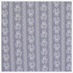 Baumwollstoff Satin Blume grau/weiß