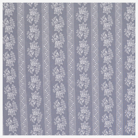 Baumwollstoff Satin Blume grau/weiß