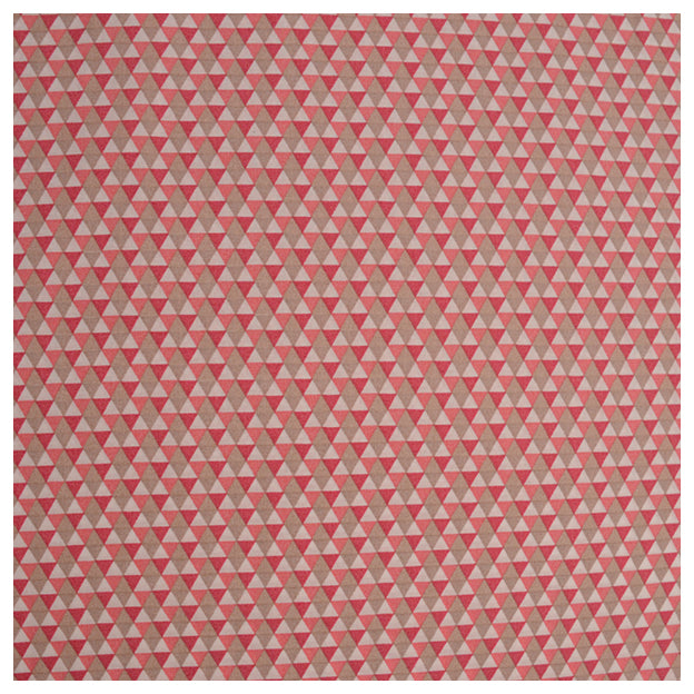 Baumwoll-Popelin Triangles rot/beige