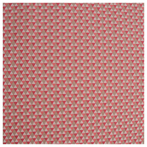Baumwoll-Popelin Triangles rot/beige