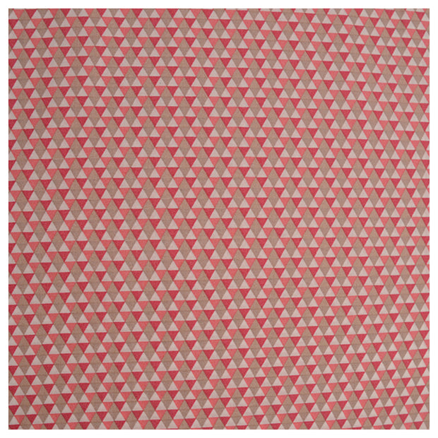 Baumwoll-Popelin Triangles rot/beige