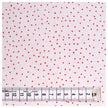 Baumwolle Punkte unregelmäßig weiß/pink
