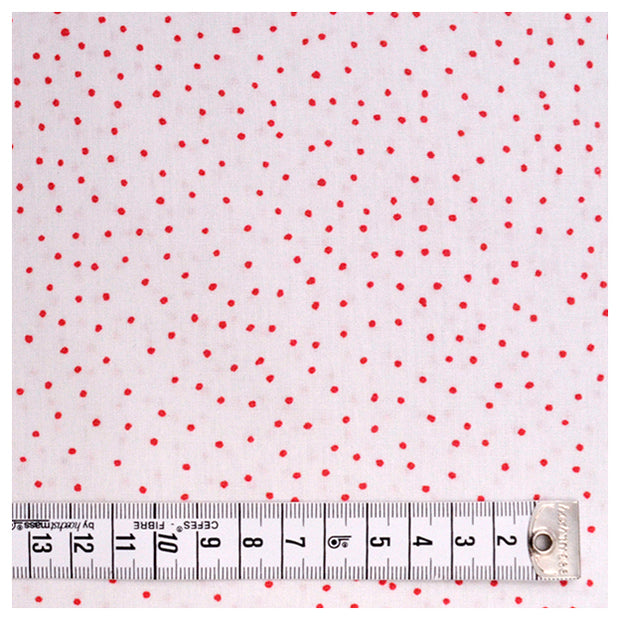 Baumwolle Punkte unregelmäßig weiß/pink