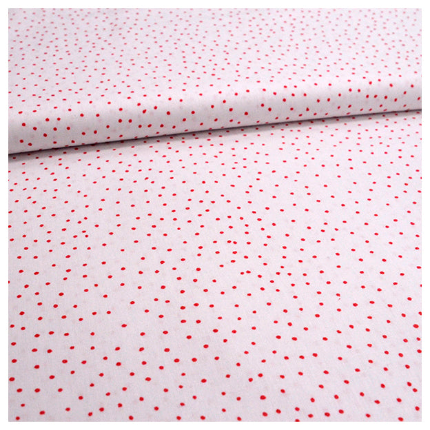 Baumwolle Punkte unregelmäßig weiß/pink