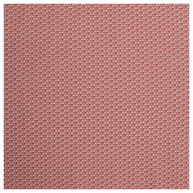 Baumwoll-Popelin Triangles rot/beige