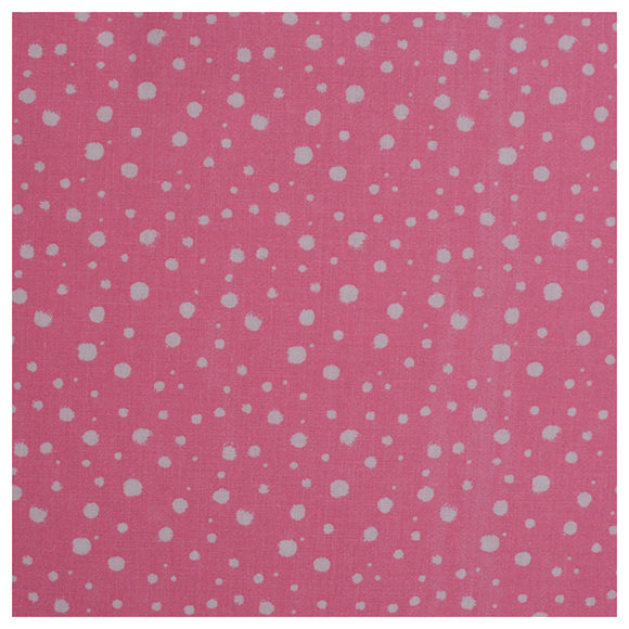 Baumwolle Tupfen unregelmäßig girlie pink/weiß