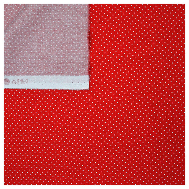Baumwolle mini Tupfen rot und weiß