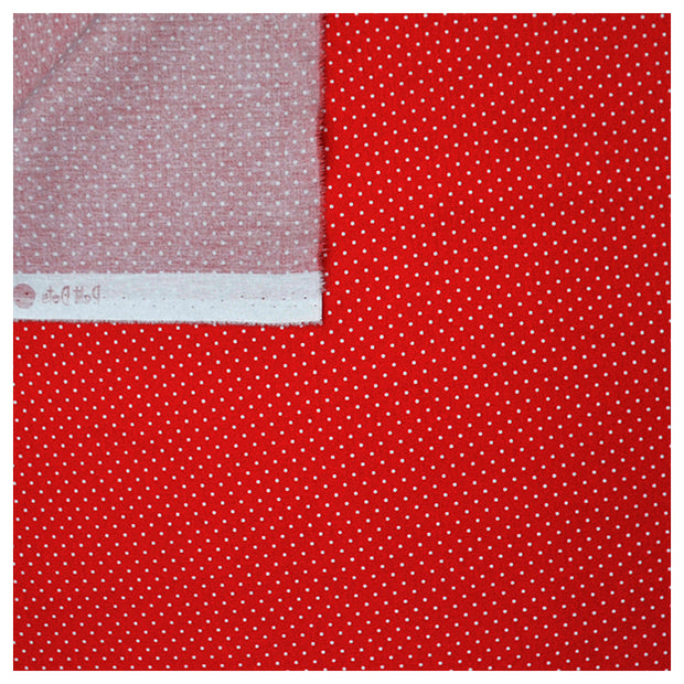 Baumwolle mini Tupfen rot und weiß