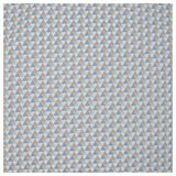 Baumwoll-Popelin Triangles blau/beige