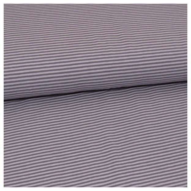 Jersey Streifen grau und hellgrau 2mm